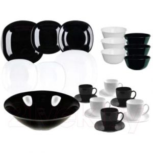 Набор столовой посуды Luminarc Carine Black/White P4676