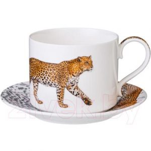 Чашка с блюдцем Lefard Animal world. Леопард / 590-405