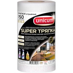 Комплект салфеток хозяйственных Unicum Super тряпка Gold в рулоне