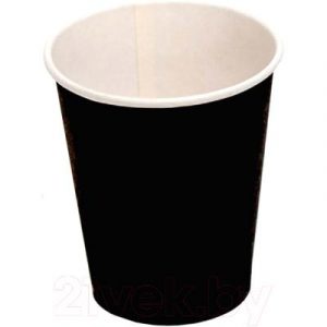Набор бумажных стаканов Krafteco Черный