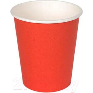 Набор бумажных стаканов Krafteco Красный