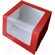 Набор коробок упаковочных для еды Krafteco Мусс с печатью 235x235x115мм