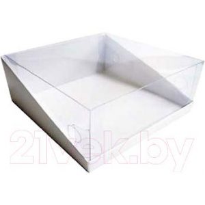 Набор коробок упаковочных для еды Krafteco С прозрачной крышкой 225x225x100
