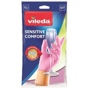 Перчатки хозяйственные Vileda Sensitive для деликатных работ / 105392