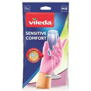 Перчатки хозяйственные Vileda Sensitive для деликатных работ / 105393