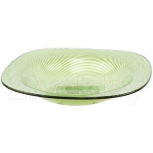 Тарелка столовая глубокая Zibo Shelley Зеленая полоска / S354108R