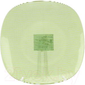 Тарелка столовая мелкая Zibo Shelley Зеленая полоска / S350010D
