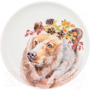 Тарелка закусочная (десертная) Lefard Лесная сказка. Медведь / 409-155