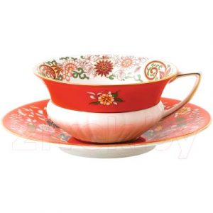 Чашка с блюдцем Wedgwood Wonderlust Crimson Orient / 40024021
