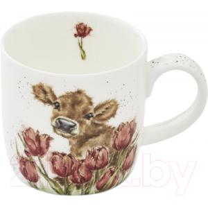 Кружка Royal Worcester Wrendale Designs Корова в тюльпанах / MMSR5629-XS